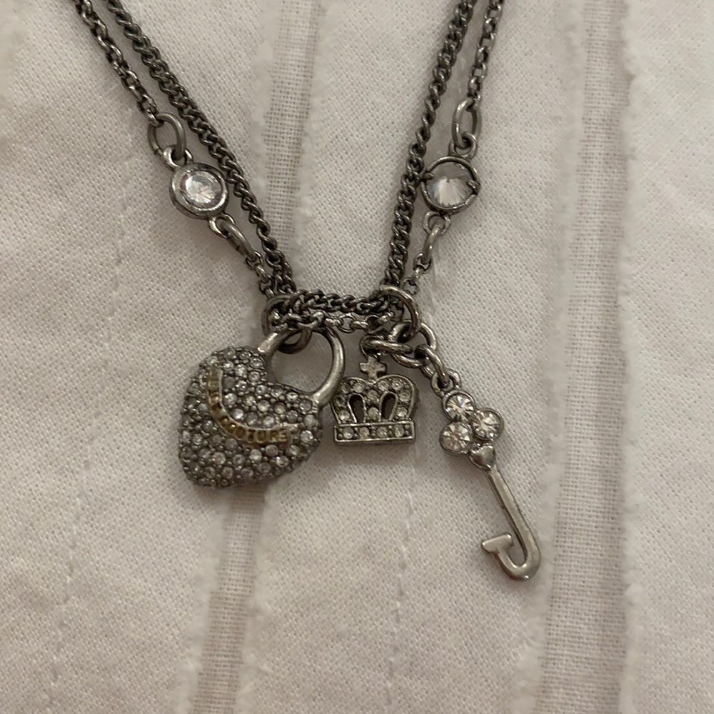 Silver Charm Juicy Couture Necklace